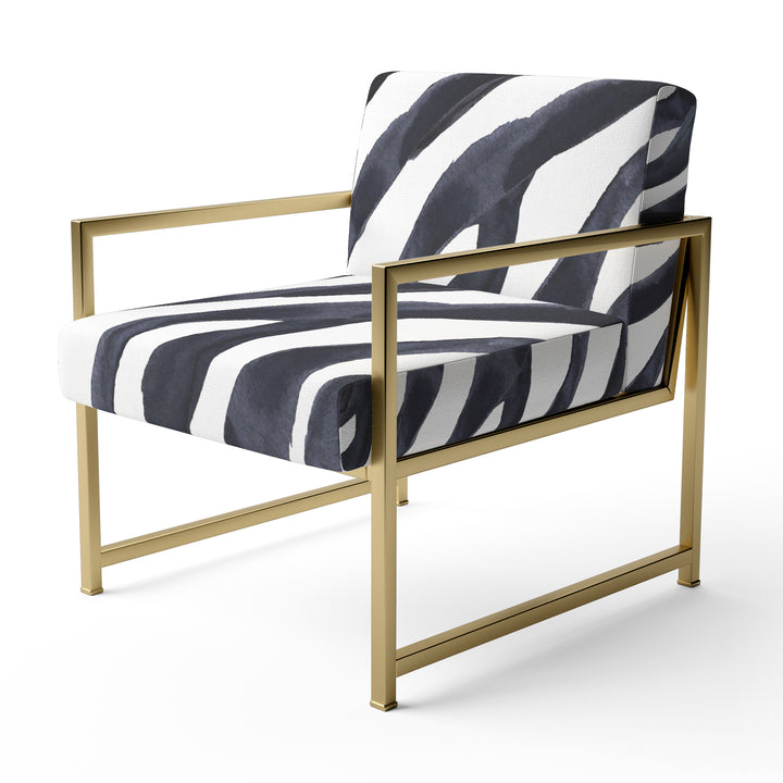 Zebra Striped - Upholstered Accent Chair