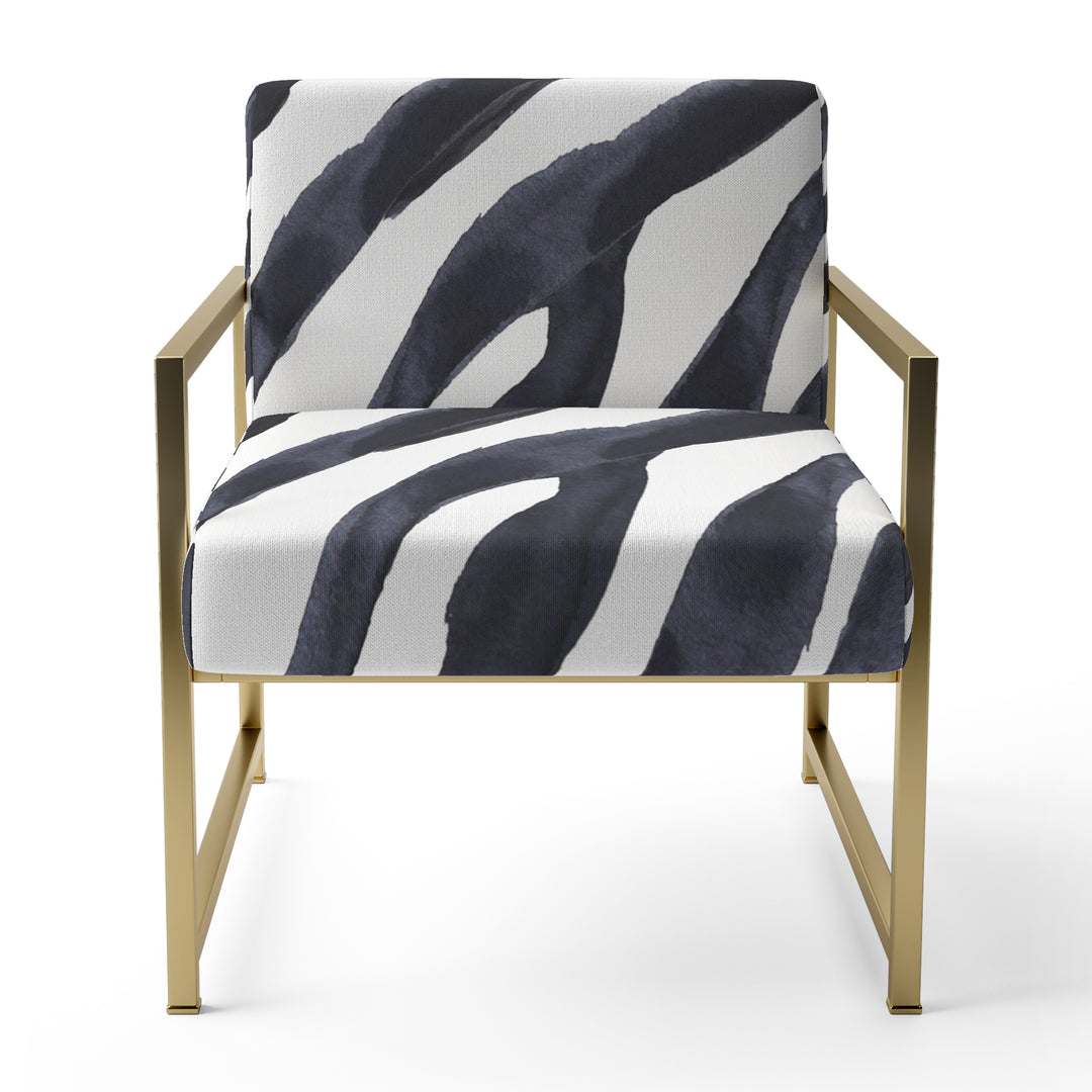 Zebra Striped - Upholstered Accent Chair
