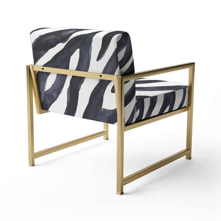 Zebra Striped - Upholstered Accent Chair