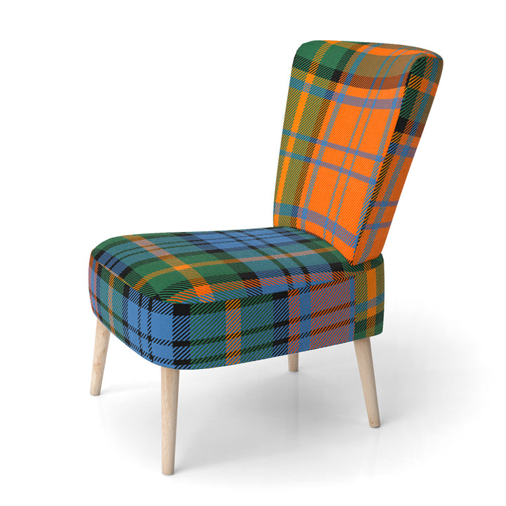 Autumn Plaid Tartan - Upholstered Accent Chair