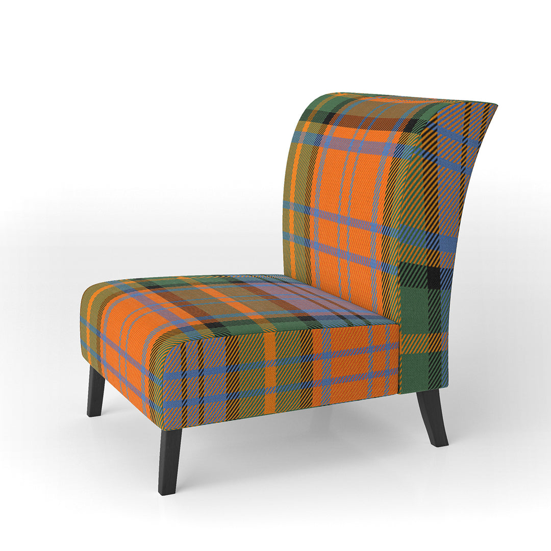 Autumn Plaid Tartan - Upholstered Accent Chair