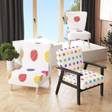 Multicolor Circle Dots- Upholstered Accent Chair