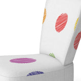 Multicolor Circle Dots- Upholstered Accent Chair