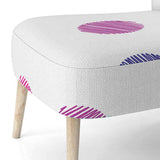 Multicolor Circle Dots- Upholstered Accent Chair