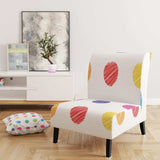 Multicolor Circle Dots- Upholstered Accent Chair