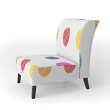 Multicolor Circle Dots- Upholstered Accent Chair