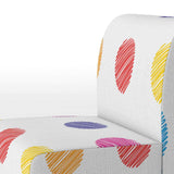 Multicolor Circle Dots- Upholstered Accent Chair