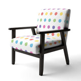 Multicolor Circle Dots- Upholstered Accent Chair