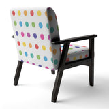 Multicolor Circle Dots- Upholstered Accent Chair