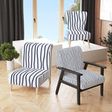 Jacaury Black and White- Upholstered Accent Chair