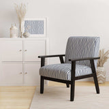 Jacaury Black and White- Upholstered Accent Chair