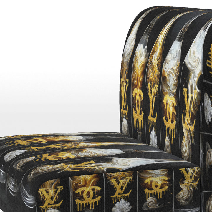 Fashion Designer Champagne Bottles - Glam Arm Chair