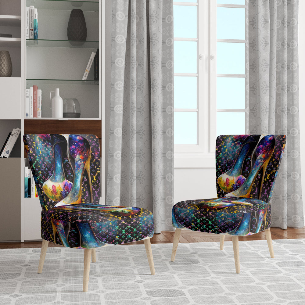 Designer Vibrant Heels - Glam Accent Slipper Chair