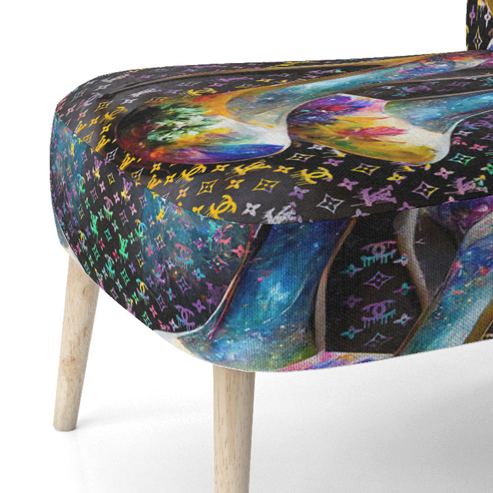 Designer Vibrant Heels - Glam Accent Slipper Chair