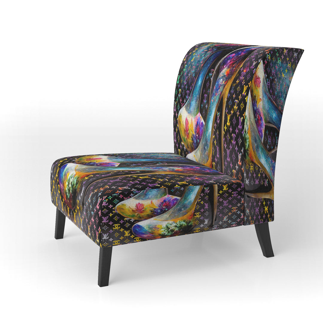 Designer Vibrant Heels - Glam Accent Slipper Chair