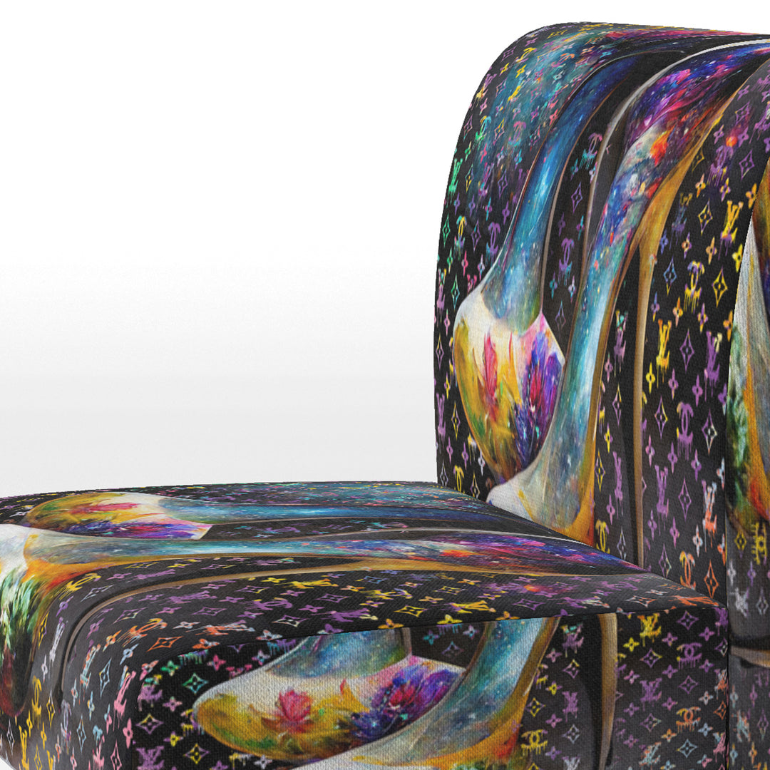 Designer Vibrant Heels - Glam Accent Slipper Chair