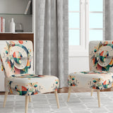Multi-Color Geometric Art - Modern Accent Slipper Chair
