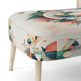 Multi-Color Geometric Art - Modern Accent Slipper Chair