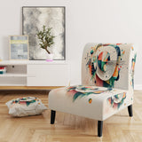 Multi-Color Geometric Art - Modern Accent Slipper Chair
