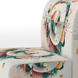 Multi-Color Geometric Art - Modern Accent Slipper Chair