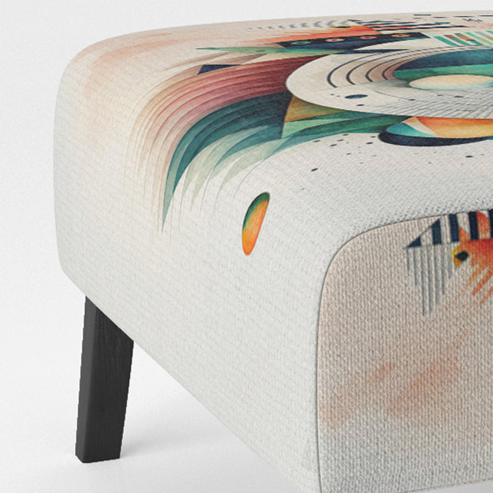 Multi-Color Geometric Art - Modern Accent Slipper Chair
