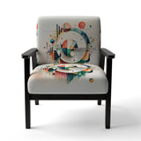 Multi-Color Geometric Art - Modern Accent Slipper Chair