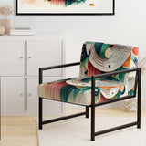 Multi-Color Geometric Art - Modern Accent Slipper Chair