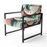 Multi-Color Geometric Art - Modern Accent Slipper Chair