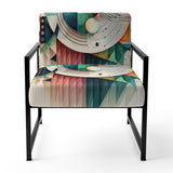 Multi-Color Geometric Art - Modern Accent Slipper Chair
