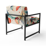 Multi-Color Geometric Art - Modern Accent Slipper Chair