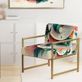 Multi-Color Geometric Art - Modern Accent Slipper Chair
