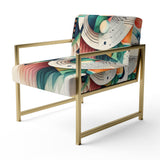 Multi-Color Geometric Art - Modern Accent Slipper Chair