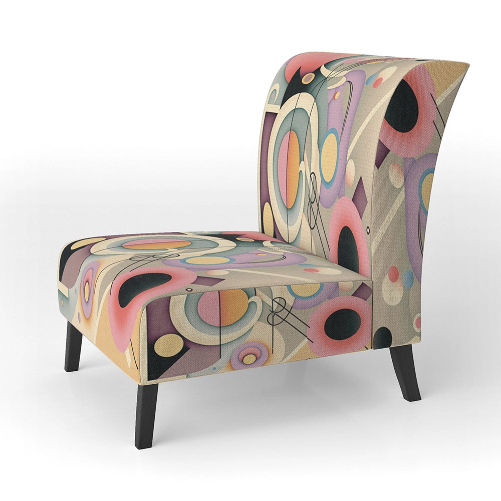 Pastel Art Deco IV- Upholstered Accent Chair