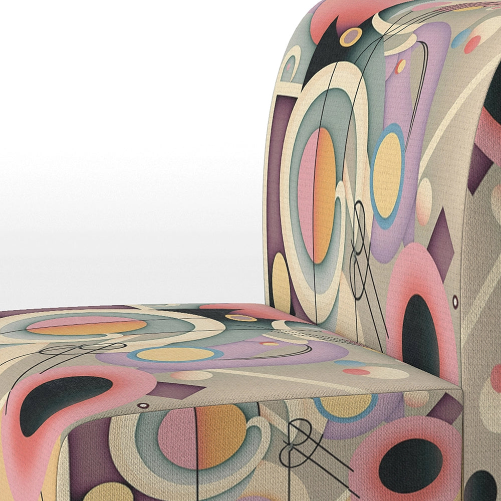 Pastel Art Deco IV- Upholstered Accent Chair