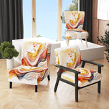Warm Minimalist Waves - Modern Accent Side Chair