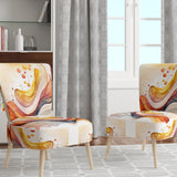 Warm Minimalist Waves - Modern Accent Side Chair