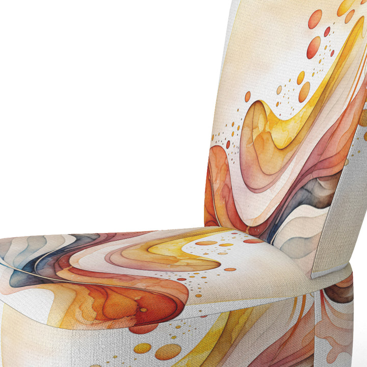Warm Minimalist Waves - Modern Accent Side Chair
