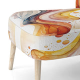 Warm Minimalist Waves - Modern Accent Side Chair