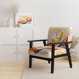 Warm Minimalist Waves - Modern Accent Side Chair