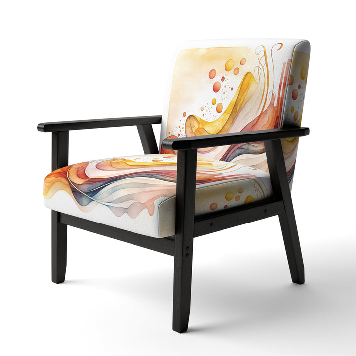 Warm Minimalist Waves - Modern Accent Side Chair
