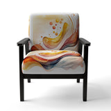 Warm Minimalist Waves - Modern Accent Side Chair