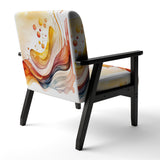 Warm Minimalist Waves - Modern Accent Side Chair