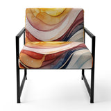 Warm Minimalist Waves - Modern Accent Side Chair