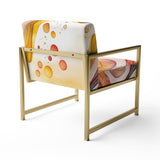 Warm Minimalist Waves - Modern Accent Side Chair