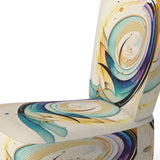 Colorful Watercolor Spiral - Modern Accent Slipper Chair