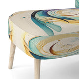 Colorful Watercolor Spiral - Modern Accent Slipper Chair