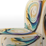 Colorful Watercolor Spiral - Modern Accent Slipper Chair