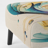 Colorful Watercolor Spiral - Modern Accent Slipper Chair