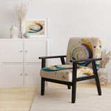Colorful Watercolor Spiral - Modern Accent Slipper Chair