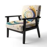 Colorful Watercolor Spiral - Modern Accent Slipper Chair